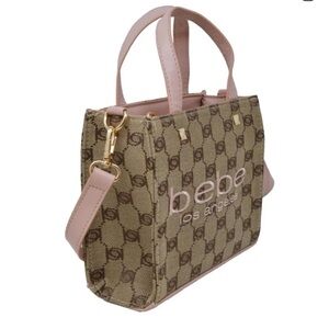 Mini Bebe Crossbody Bag - Brown and Pink